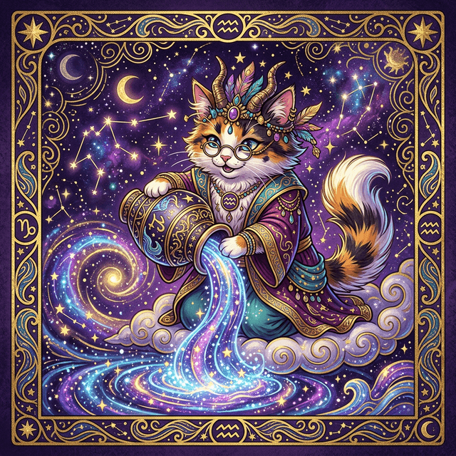 Aquarius Cat Tarot